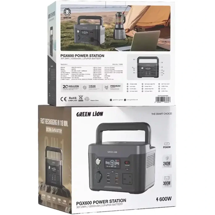 پاور استیشن گرین لاین PGX600 | 307.2Wh | 600W | باتری LiFePO4 | شارژ سریع